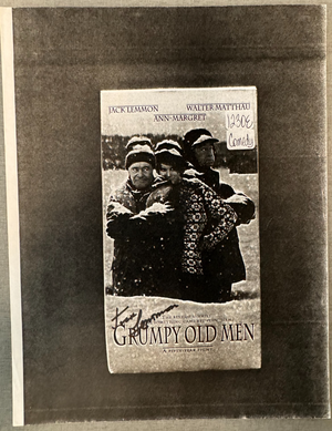 Jack Lemmon Autograph on Grumpy Old Men VHS Photocopy ?igned Comedy Film Promo