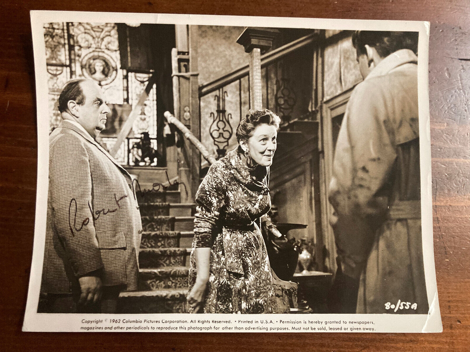 Robert Morley Signed Autograph Signature 10x8 B&W Vintage Glossy Photograph