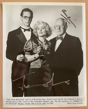 Alec Guinness & Jeremy Irons Signed Autograph Signature 8x10 American Playhouse