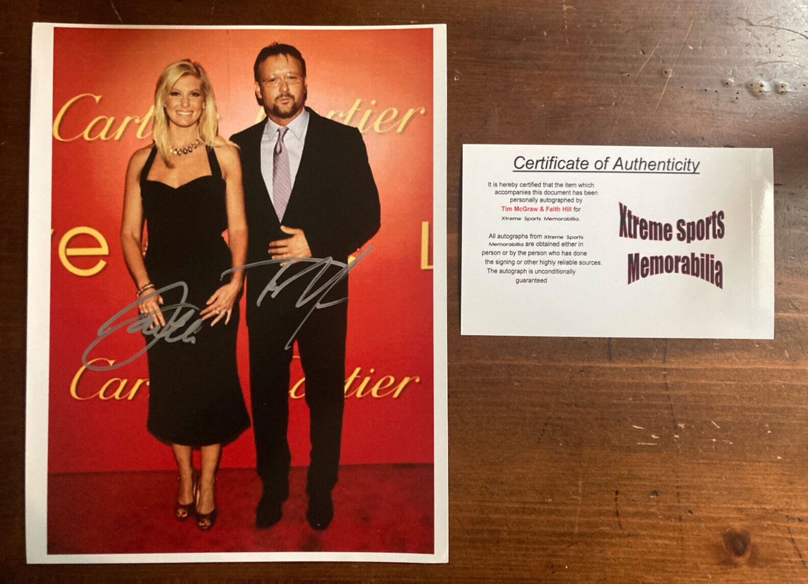 Tim McGraw & Faith Hill Signed Autograph Signatures 8.5x11 Glossy Photo With COA