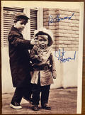 Ron & Clint Howard Signed Autograph Signatures 8x10 B&W Vintage Photograph