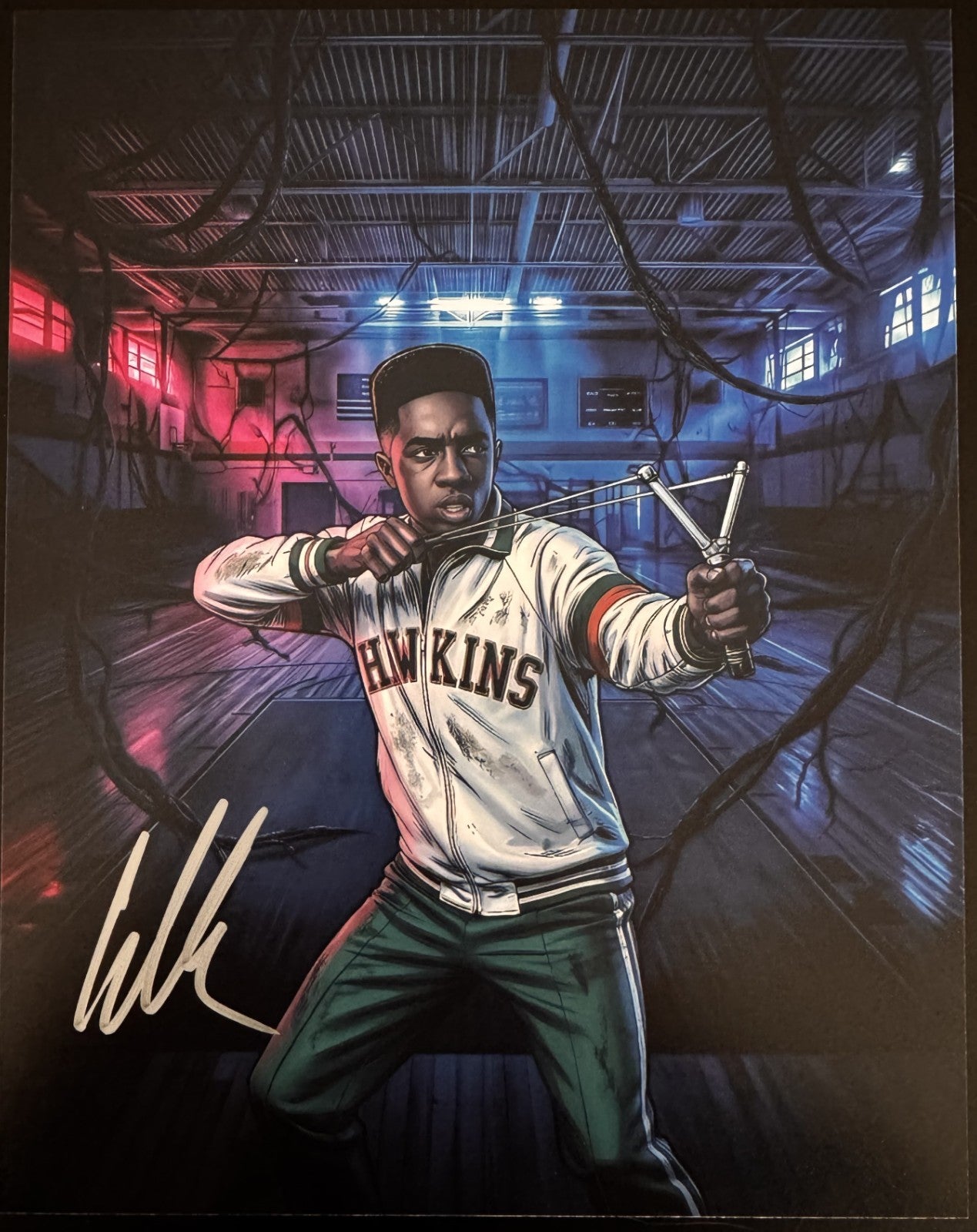 Caleb McGlaughlin Stranger Things Signed Autograph 8x10 Matte Photograph COA