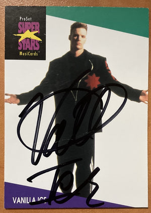 Vanilla Ice Signed Autograph Signature Super Star MusiCards Trading Card