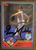 Greg Maddux Signed Autograph Signature Topps Gold Collectible Baseball Card