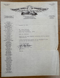 Rolf K McPherson Signed Autograph Signature Official Foursquare Church Letterhed
