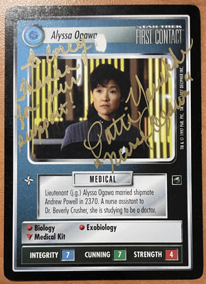 Alyssa Ogawa Signed Autograph Signature Star Trek First Contact Trading Card