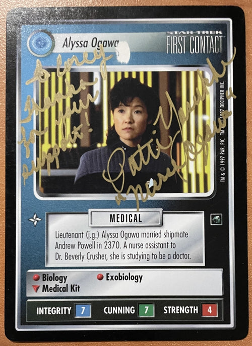 Alyssa Ogawa Signed Autograph Signature Star Trek First Contact Trading Card