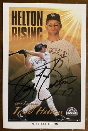 Todd Helton Signed Autograph Signature 4x6 Fanclub Baseball Photograph
