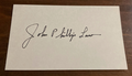 John Phillip Law Signed Autograph Signature 3x5 Index Card