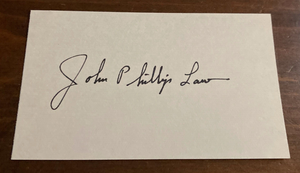 John Phillip Law Signed Autograph Signature 3x5 Index Card