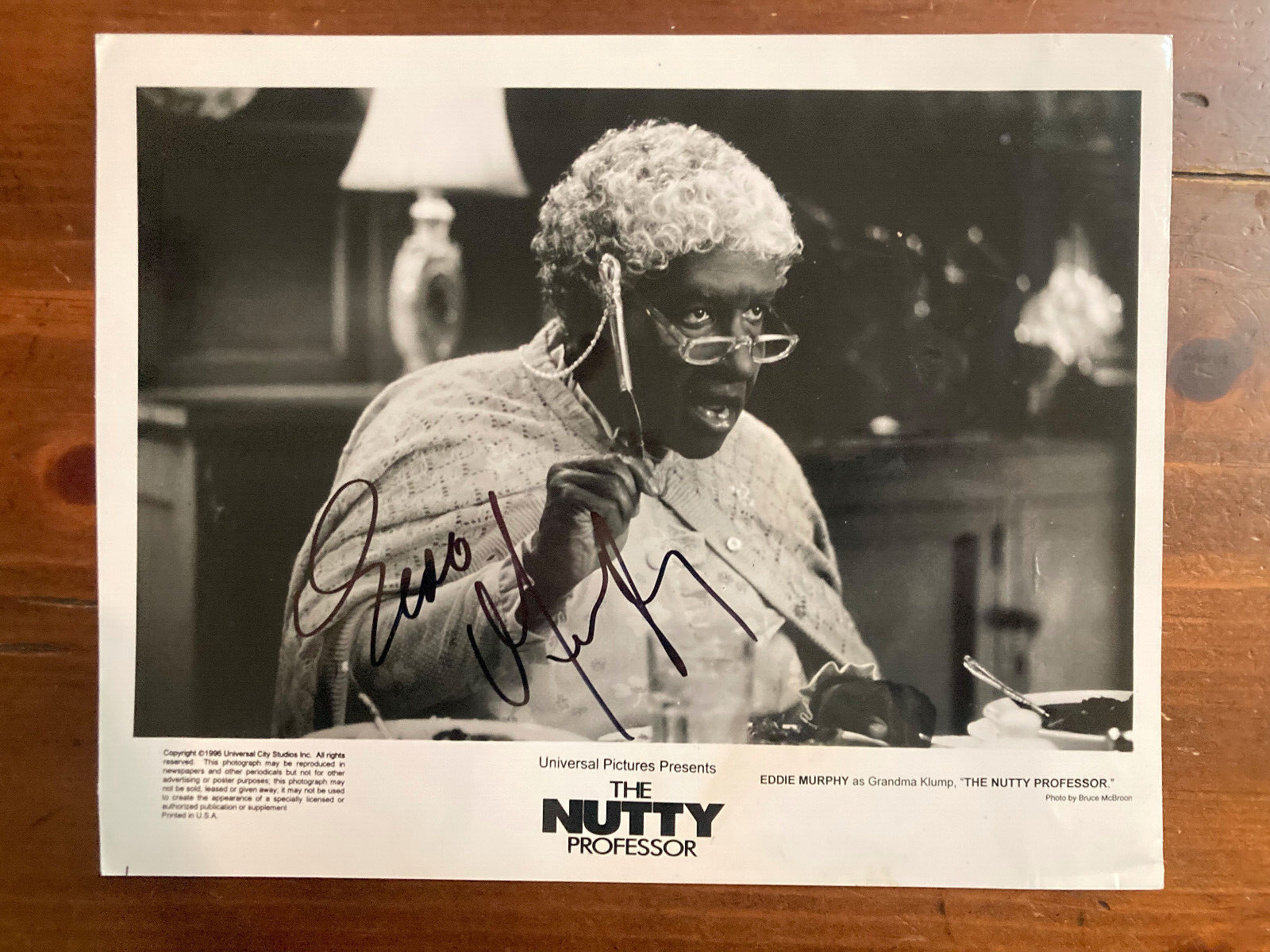 Eddie Murphy Signed Autograph Signature 10x8 B&W Glossy Nutty Professor Photo