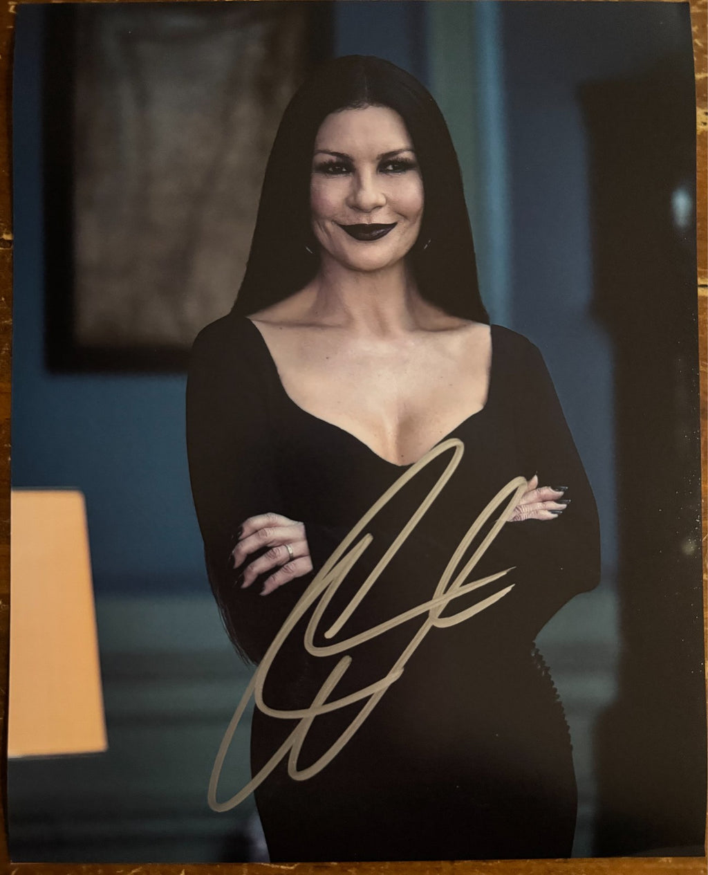 Catherine Zeta Jones Wednesday Signed Autograph Signature 8x10 Matte Photo COA