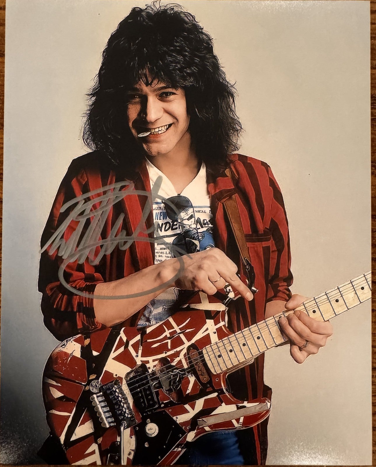 Eddie Van Halen Signed Autographed Signature 8x10 Matte Photograph COA