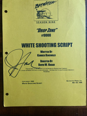 David Hasselhoff Signed Autograph Signature Baywatch Cover Scrip Drop Zone