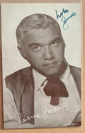Lorne Greene Signed Autograph Signature 3.25x5.25 Vintage Stock Vintage Photo