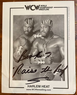 Harlem Heat Booker T Signed Autograph 8x10 B&W Glossy Photograph WCW Legend