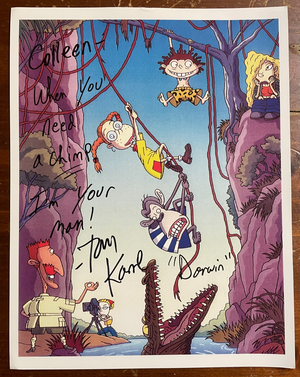 Tom Kane Signed Autograph Signature 8.5x11 Color Photograph The Wild Thornberrys