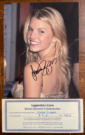 Jessica Simpson Signed Autograph Signature 8x10 Color Glossy Photograph With COA