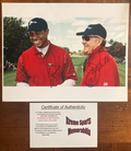 Tiger Woods Jack Nicklaus Signed Autograph Signatures 11x8.5 Color Photo w/ COA