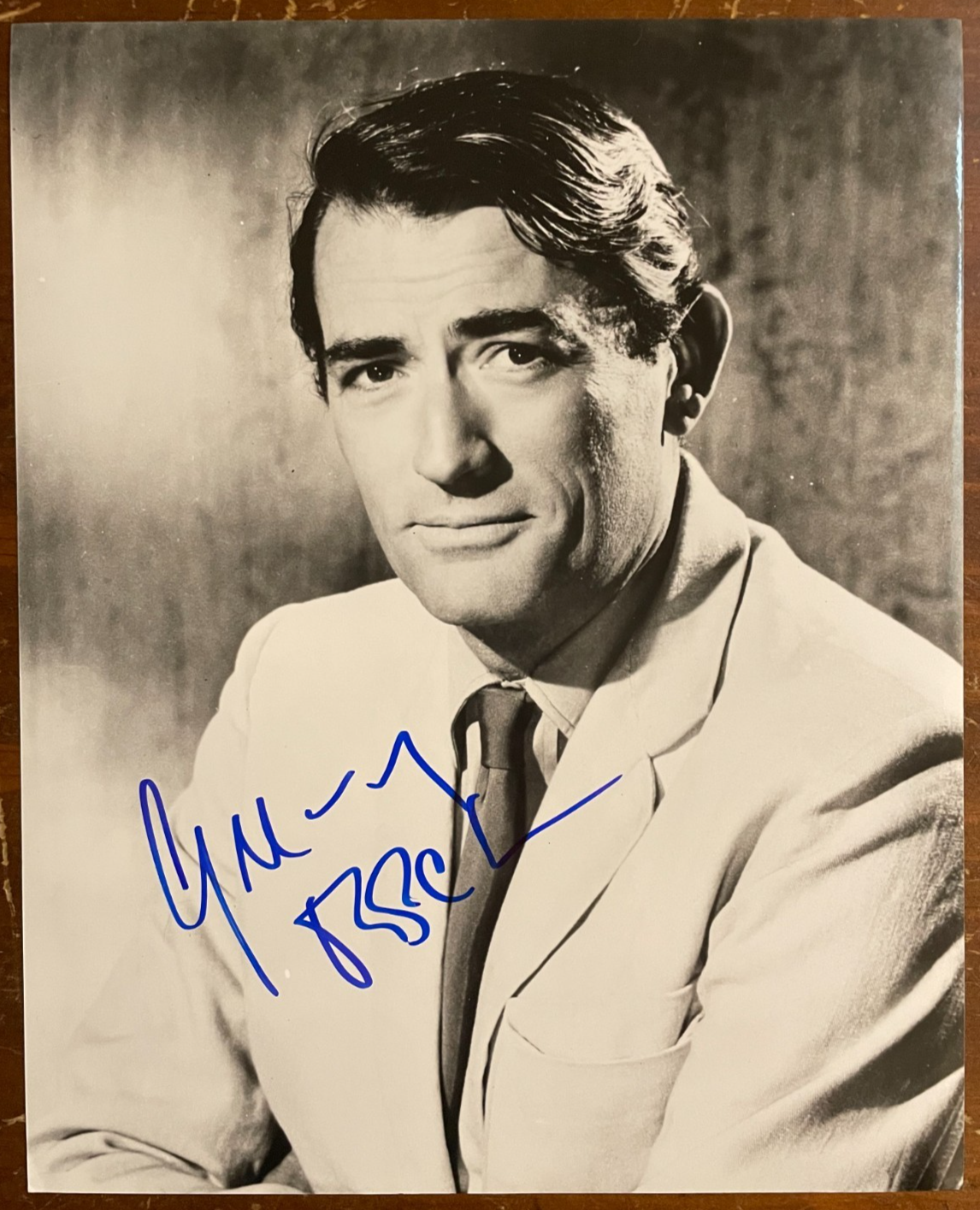 Gregory Peck Signed Autograph Signature 8x10 B&W Glossy Photograph