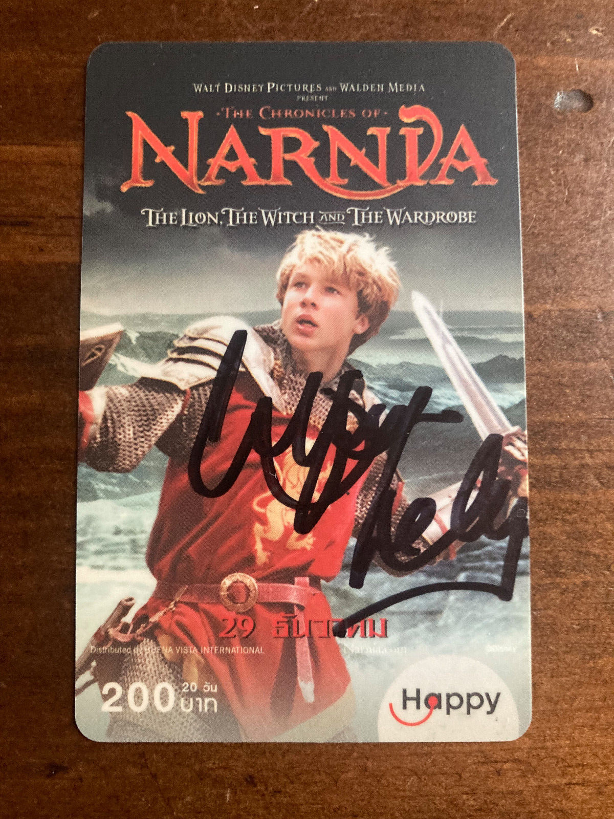 William Moseley Signed Autograph Signature Narnia Collectible Calling Card