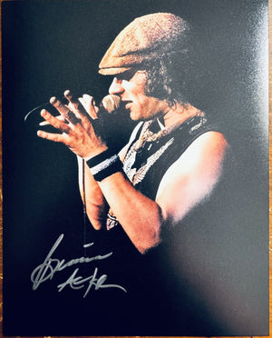 Brian Johnson AC/DC Signed Autographed Signature 8x10 Matte Photograph COA