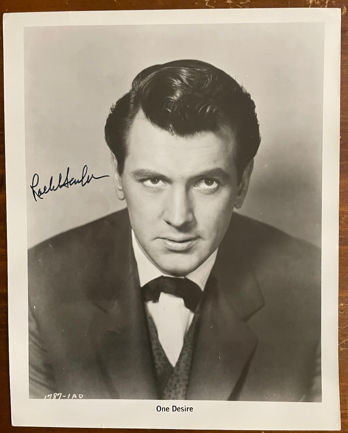 Rock Hudson Signed Autograph 8x10 B&W Glossy Photograph One Desire