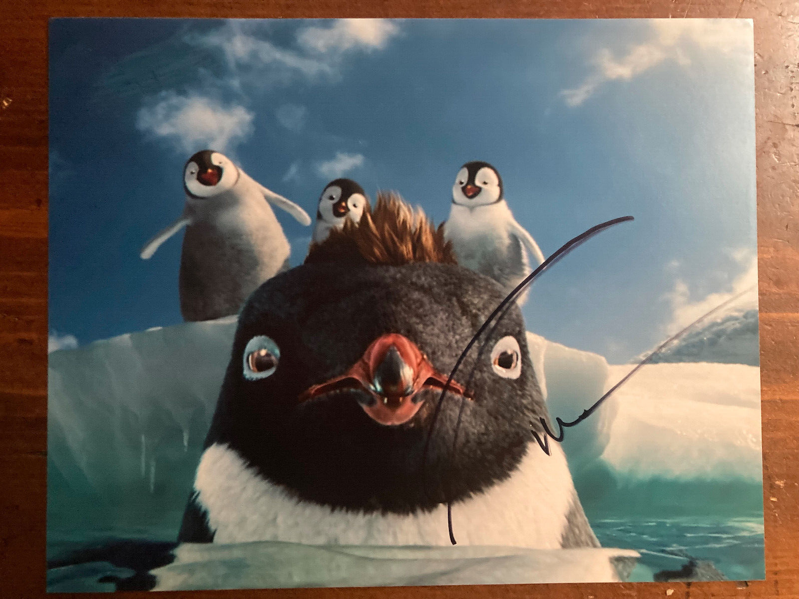 Robin Williams Signed Autograph Signature 10x8 Color Glossy Happy Feet Photo