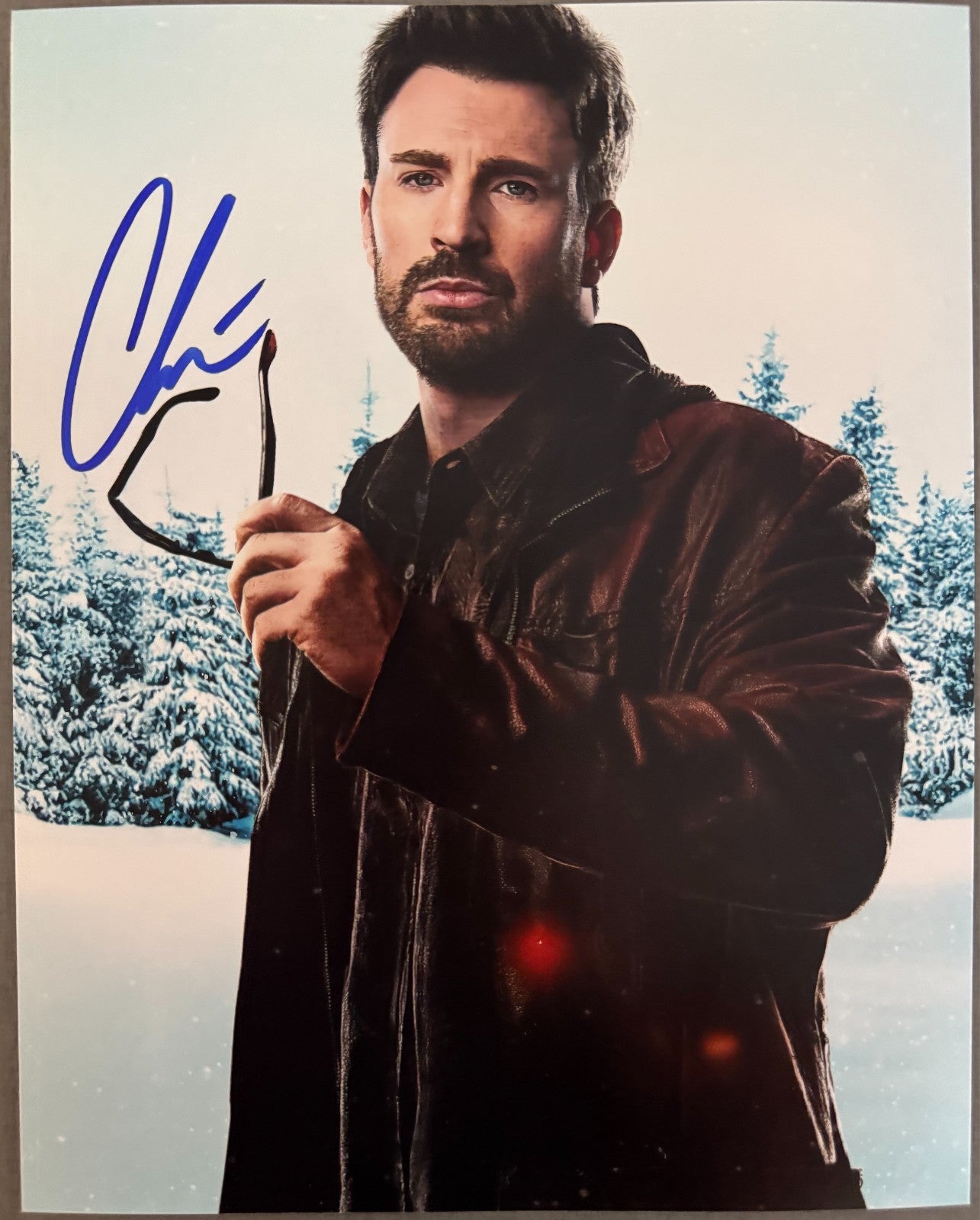 Chris Evans Captain America Signed Autographed 8x10 Matte Photograph COA