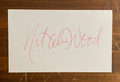 Natalie Wood Signed Autograph Signature 3x5 Index Card