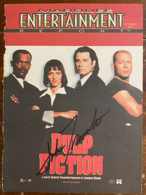 John Travolta Signed Autograph Signature 5x7 Cut Promotion Pulp Fiction Movie
