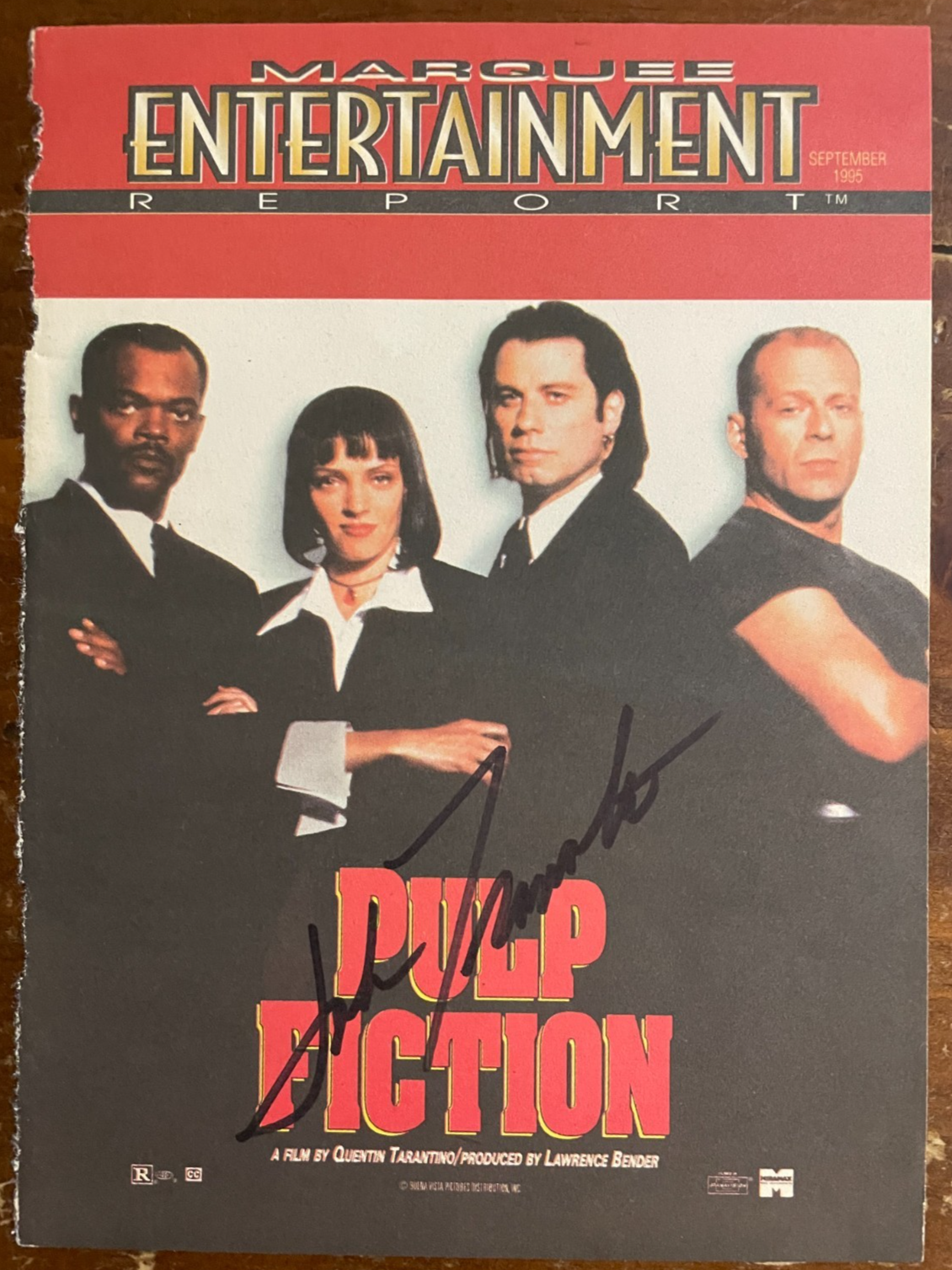 John Travolta Signed Autograph Signature 5x7 Cut Promotion Pulp Fiction Movie