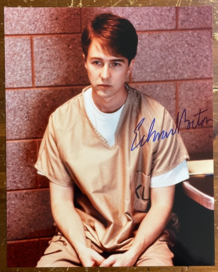 Edward Norton Signed Autograph Signature 8x10 Glossy Primal Fear Photograph