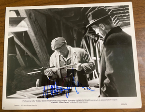 Max Von Sydow Signed Autograph Signature 10x8 Brass Target Vintage Glossy Photo