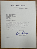 David Pryor Signed Autograph Signature Official US Senate Letterhead 1980