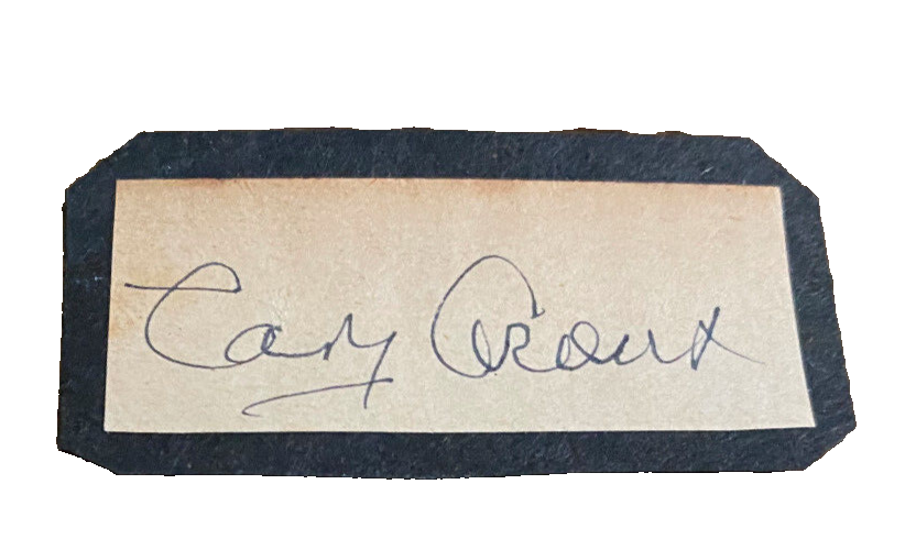 Cary Grant Signed Autograph Signature 2.25x0.75 Vintage Cut Paper