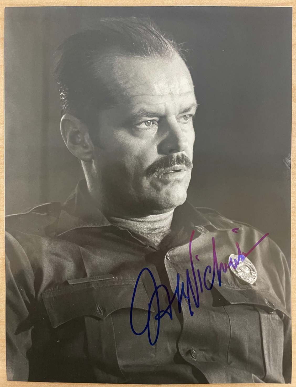 Jack Nicholson Signed Autograph 7x9 B&W Glossy The Border aka La Frontera Promo