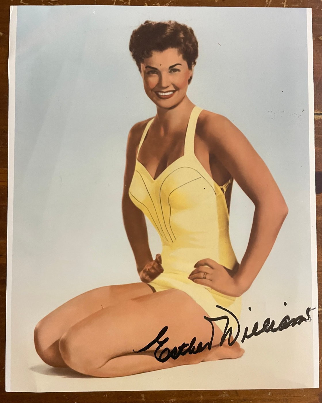 Esther WIlliams Signed Autograph Signature 8x10 Color Glossy Photograph