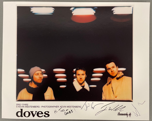 The Doves Signed Autograph 10x8 Glossy Photo Jimi Goodwin Jez & Andy Williams