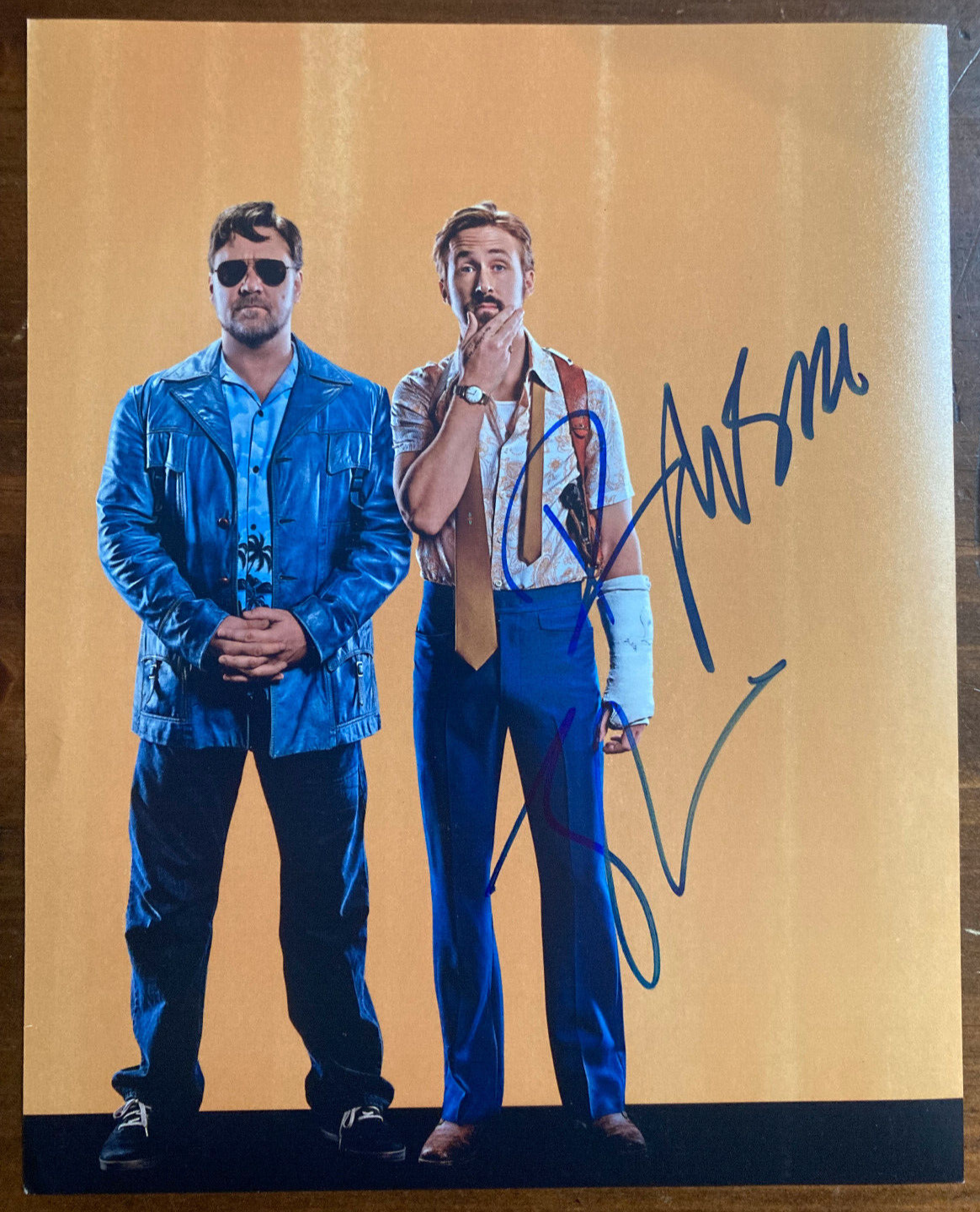 The Nice Guys Signed Autograph Signatures 8x10 Ryan Gosling & Russel Crowe Photo