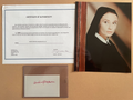 Audrey Hepburn Signed Autograph Signature 5x3 Index Card w/Photograph & COA