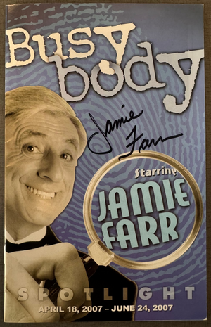 Jamie Farr Signed Busybody Theater Program Autographed Stage Promo M.A.S.H. Star