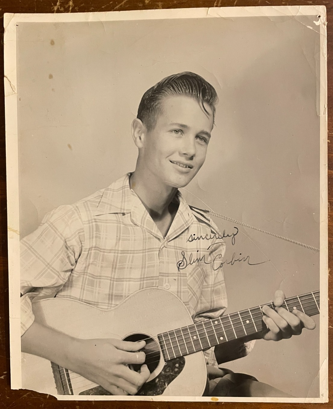Slim Corbin Signed Autograph Signature 8x10 B&W Vintage Glossy Photograph RARE