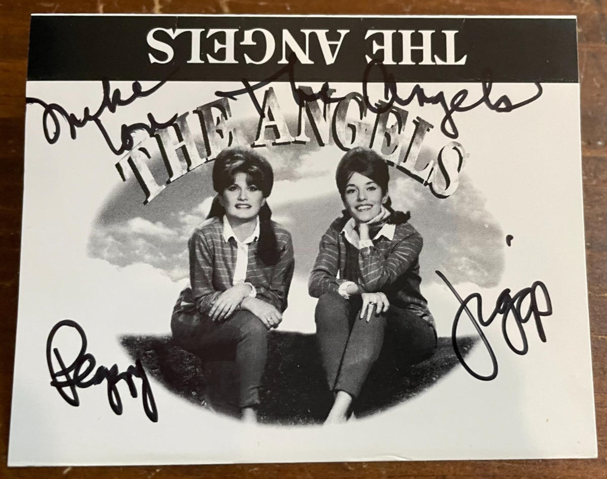 Peggy Santiglia & Phyllis Allbut The Angels Signed Autograph Signatures Tape Cov