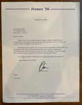 Dan Quayle Signed Autograph Signature Typed Letter Rare Former Vice President