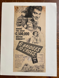 Tony Curtis Signed Autograph Signature B&W Ad displayed on 8.5x11 hard paper