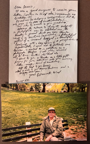 Dominick Nahr Handwritten Signed Letter - Conflict Photographer NYC w 10x8 Photo