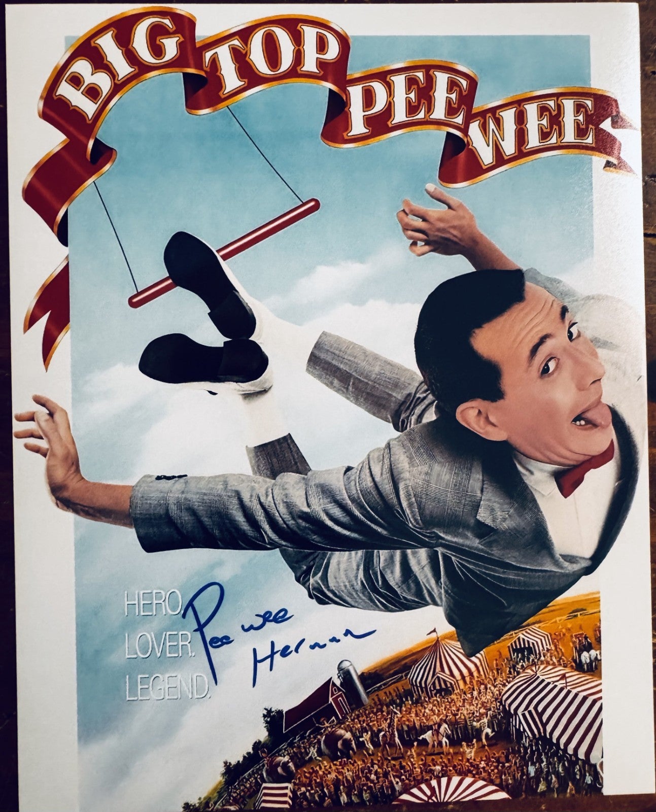 Pee Wee Herman Signed Autographed Signature 8x10 Matte Photograph COA