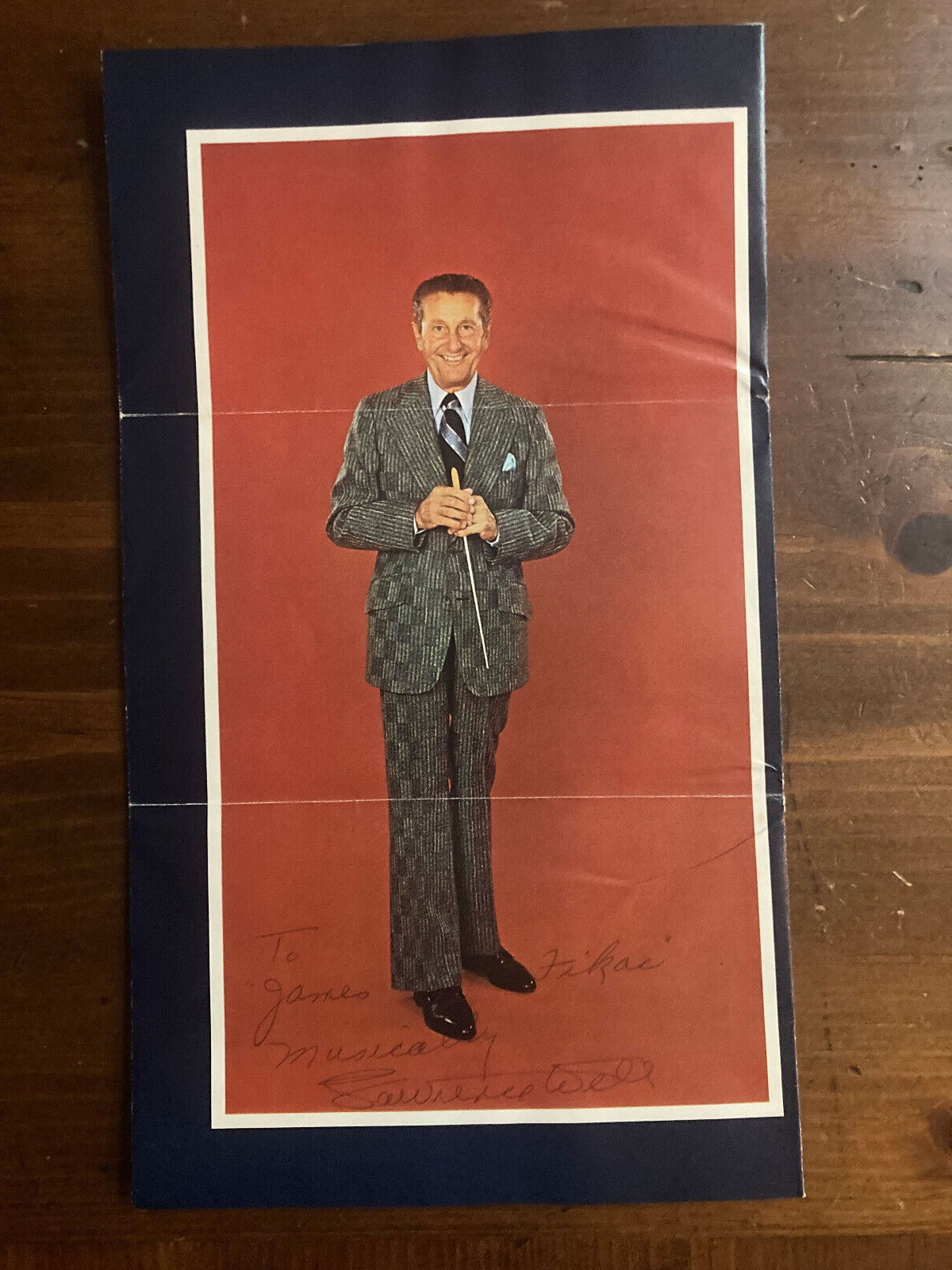 Lawrence Welk Signed Autograph Signature 12x11 LW Musical Family Album Insert