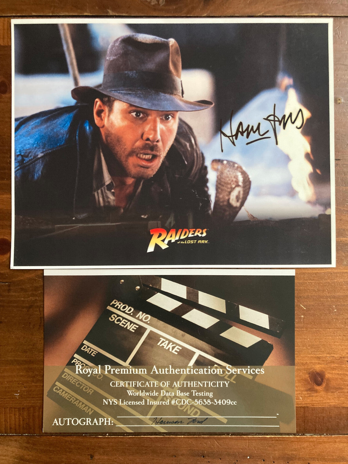 Harrison Ford Signed Autograph 10x8 Glossy Indiana Jones Raiders of the Lost Ark